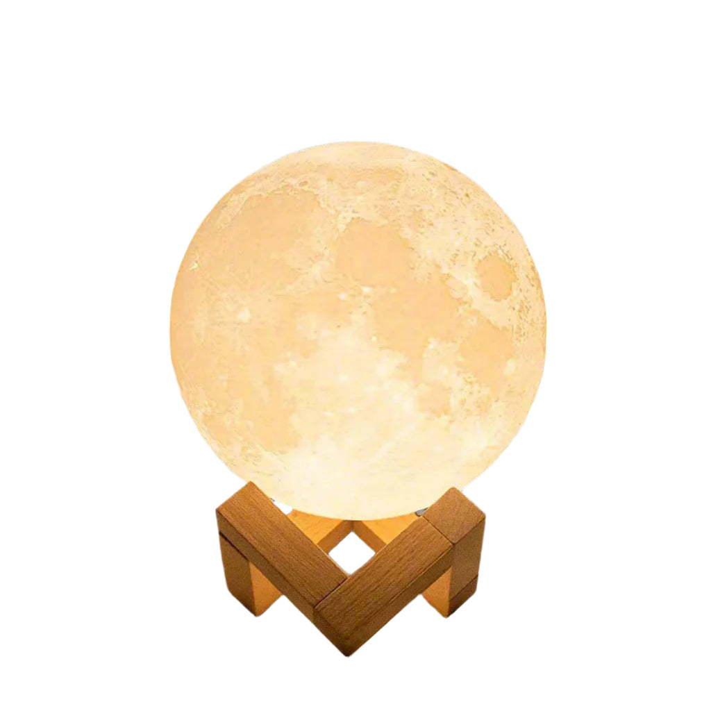 D5 Starry Moon Lamp 8Cm - LED Night Light with Stand, Perfect for Bedroom Decor and Gifts